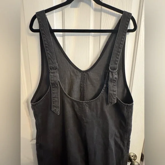 Free People We The Free High Roller Jumpsuit Mineral Wash Black NWOT Size M - Picture 13 of 16